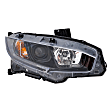 3-Piece Kit Passenger Side Halogen Headlight, Includes (1) Fender, (1) Grille Assembly, and (1) Headlight