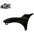 2-Piece Kit Driver Side Halogen Headlight, With bulb(s), OE Replacement, Includes (1) Fender and (1) Headlight