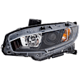 3-Piece Kit Driver Side Halogen Headlight, Includes (1) Fender, (1) Grille Assembly, and (1) Headlight