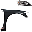 2-Piece Kit Passenger Side Halogen Headlight, With bulb(s), Coupe, OE Replacement, Includes (1) Fender and (1) Headlight