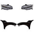4-Piece Kit Driver and Passenger Side LED Headlight, With bulb(s), OE Replacement, Includes (2) Fender and (2) Headlight