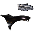 2-Piece Kit Passenger Side LED Headlight, With bulb(s), OE Replacement, Includes (1) Fender and (1) Headlight