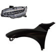 2-Piece Kit Driver Side LED Headlight, With bulb(s), OE Replacement, Includes (1) Fender and (1) Headlight