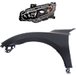 2-Piece Kit, Driver Side Halogen Headlight, With bulb(s), OE Replacement, Includes (1) Fender and (1) Headlight