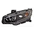 3-Piece Kit Driver Side Halogen Headlight, With bulb(s), OE Replacement, Sedan, Includes (1) Fender, (1) Grille Assembly and (1) Headlight
