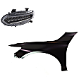 2-Piece Kit Driver Side LED Headlight, With bulb(s), Sedan, OE Replacement, Includes (1) Fender and (1) Headlight