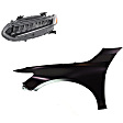 2-Piece Kit Driver Side LED Headlight, With bulb(s), Sedan, OE Replacement, Includes (1) Fender and (1) Headlight