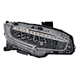 3-Piece Kit Passenger Side LED Headlight, With bulb(s), OE Replacement, Hatchback, Includes (1) Fender, (1) Grille Assembly and (1) Headlight