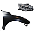 2-Piece Kit, Passenger Side LED Headlight, With bulb(s), OE Replacement, Includes (1) Fender and (1) Headlight