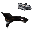 2-Piece Kit Passenger Side LED Headlight, With bulb(s), OE Replacement, Includes (1) Fender and (1) Headlight