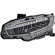 3-Piece Kit Driver Side LED Headlight, Includes (1) Fender, (1) Grille Assembly, and (1) Headlight