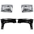 4-Piece Kit, Front, Driver and Passenger Side Fender, Includes (2) Fender and (2) Headlight