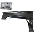 2-Piece Kit, Front, Driver Side Fender, Includes (1) Fender and (1) Headlight