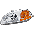 4-Piece Kit Driver and Passenger Side Halogen Headlight, Without bulb(s), OE Replacement, Includes (2) Fender and (2) Headlight