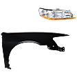 2-Piece Kit Passenger Side Halogen Headlight, Without bulb(s), OE Replacement, Includes (1) Fender and (1) Headlight