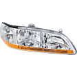 1998 Honda Accord - 5-Piece Kit Driver and Passenger Side Halogen Headlight, Without bulb(s), 2-Door, OE Replacement, Coupe,  Includes (2) Fender, (1) Grille Assembly, and (2) Headlight