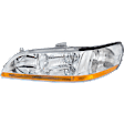 1998 Honda Accord - 5-Piece Kit Driver and Passenger Side Halogen Headlight, Without bulb(s), 2-Door, OE Replacement, Coupe,  Includes (2) Fender, (1) Grille Assembly, and (2) Headlight