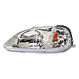 3-Piece Kit Driver Side Halogen Headlight, Without bulb(s), Includes (1) Fender, (1) Grille Assembly, and (1) Headlight