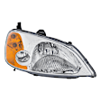3-Piece Kit Passenger Side Halogen Headlight, Includes (1) Fender, (1) Grille Assembly, and (1) Headlight