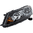 2008-2010 Honda Accord - 5-Piece Kit Driver and Passenger Side Halogen Headlight, With bulb(s), OE Replacement, Sedan, Includes (2) Fender, (1) Grille Assembly and (2) Headlight