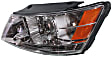 2009 Hyundai Sonata - 3-Piece Kit Driver and Passenger Side Halogen Headlight, With bulb(s), OE Replacement,  Includes (1) Bumper Cover and (2) Headlight