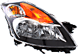 3-Piece Kit Driver and Passenger Side Halogen Headlight, With bulb(s), OE Replacement, Sedan, Includes (2) Headlight and (1) Bumper Cover