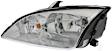 2006 Ford Focus - 3-Piece Kit Driver and Passenger Side Halogen Headlight, With bulb(s), For Models Without Appearance Package, OE Replacement,  Includes (1) Bumper Cover and (2) Headlight