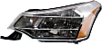 2009 Ford Focus - 3-Piece Kit Driver and Passenger Side Halogen Headlight, With bulb(s), 4-Door, OE Replacement, Sedan,  Includes (1) Bumper Cover and (2) Headlight
