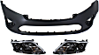 3-Piece Kit, Front Primed Bumper Cover, CAPA Certified, Includes (1) Bumper Cover and (2) Headlight