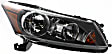 3-Piece Kit Driver and Passenger Side Halogen Headlight, With bulb(s), OE Replacement, Sedan, Includes (2) Headlight and (1) Bumper Cover