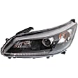 2013 Honda Accord - 3-Piece Kit Front Primed Bumper Cover, Sedan,  Includes (1) Bumper Cover and (2) Headlight