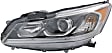3-Piece Kit Driver and Passenger Side Halogen Headlight, With bulb(s), OE Replacement, Sedan, Includes (2) Headlight and (1) Bumper Cover