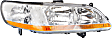 1998-2000 Honda Accord - 3-Piece Kit Driver and Passenger Side Halogen Headlight, Without bulb(s), Sedan, OE Replacement, Includes (1) Bumper Cover and (2) Headlight