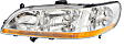 1998-2000 Honda Accord - 3-Piece Kit Driver and Passenger Side Halogen Headlight, Without bulb(s), Sedan, OE Replacement, Includes (1) Bumper Cover and (2) Headlight