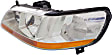 1998-2000 Honda Accord - 3-Piece Kit Driver and Passenger Side Halogen Headlight, Without bulb(s), Sedan, OE Replacement, Includes (1) Bumper Cover and (2) Headlight