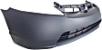 2007 Honda Civic - 3-Piece Kit Driver and Passenger Side Halogen Headlight, Without bulb(s), OE Replacement, Sedan,  Includes (1) Bumper Cover and (2) Headlight