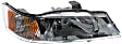 2003 Honda Odyssey - 3-Piece Kit Driver and Passenger Side Halogen Headlight, Without bulb(s), OE Replacement,  Includes (1) Bumper Cover and (2) Headlight