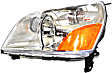 2003 Honda Pilot EX - 3-Piece Kit Front Primed Bumper Cover,  Includes (1) Bumper Cover and (2) Headlight