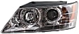 2009-2010 Hyundai Sonata - 3-Piece Kit Driver and Passenger Side Halogen Headlight, With bulb(s), OE Replacement, CAPA Certified, Includes (1) Bumper Cover and (2) Headlight