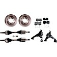 7-Piece Kit Front, Driver and Passenger Side, Lower Control Arm Kit, Includes (1) Brake Pad Set, (2) Control Arm, (2) Axle Assembly and (2) Brake Disc