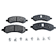 7-Piece Kit Front, Driver and Passenger Side, Lower Control Arm with Axle Assemblies, Brake Discs, and Brake Pad Set, Four Wheel Drive