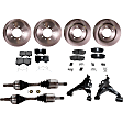 10-Piece Kit Front, Driver and Passenger Side, Lower Control Arm Kit, Includes (2) Brake Pad Set, (2) Control Arm, (2) Axle Assembly and (4) Brake Disc