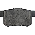 2009 Honda Civic - 2-Wheel Set Rear Brake Disc and Pad Kit, Cross-drilled and Slotted 5 Lugs 259.59 mm Ceramic Pro-Line Series, Includes (1) Brake Pad Set and (2) Brake Disc