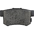 2009 Honda Civic - 2-Wheel Set Rear Brake Disc and Pad Kit, Cross-drilled and Slotted 5 Lugs 259.59 mm Ceramic Pro-Line Series, Includes (1) Brake Pad Set and (2) Brake Disc