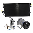 3-Piece Kit A/C Compressor, 6-Groove Pulley, includes A/C Condenser, and A/C Service Kit (A/C Accumulator, A/C Expansion Valve, A/C Orifice Tube, and A/C O-Ring and Gasket Seal Kit)
