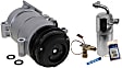 2-Piece Kit A/C Compressor Kit, With Clutch, 4-Groove Pulley, Includes (1) A/C Compressor and (1) A/C Service Kit