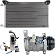 2002 GMC Yukon XL 2500 - 3-Piece Kit A/C Compressor Kit, 6.0L 8Cyl, w/o Rear Air Conditioning, 2 Separate Hoses Mount To Compressor, 2 Bolts to mount the Hoses, With Clutch, 4-Groove Pulley
