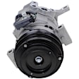 3-Piece Kit A/C Compressor with A/C Condenser and A/C Service Kit (A/C Accumulator, Expansion Valve, Orifice Tube, and A/C O-Ring and Gasket Seal Kit), 4-Groove Pulley, Two Bolts to Mount the Hoses