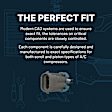 3-Piece Kit A/C Compressor with A/C Condenser and A/C Service Kit (A/C Accumulator, Expansion Valve, Orifice Tube, and A/C O-Ring and Gasket Seal Kit), 4-Groove Pulley, Two Bolts to Mount the Hoses