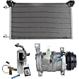 2007 Chevrolet Silverado 1500 Classic - 3-Piece Kit A/C Compressor Kit, 5.3L 8Cyl, GAS, 2 Bolts to mount the Hoses, With Clutch, Includes (1) A/C Compressor, (1) A/C Condenser, and (1) A/C Service Kit